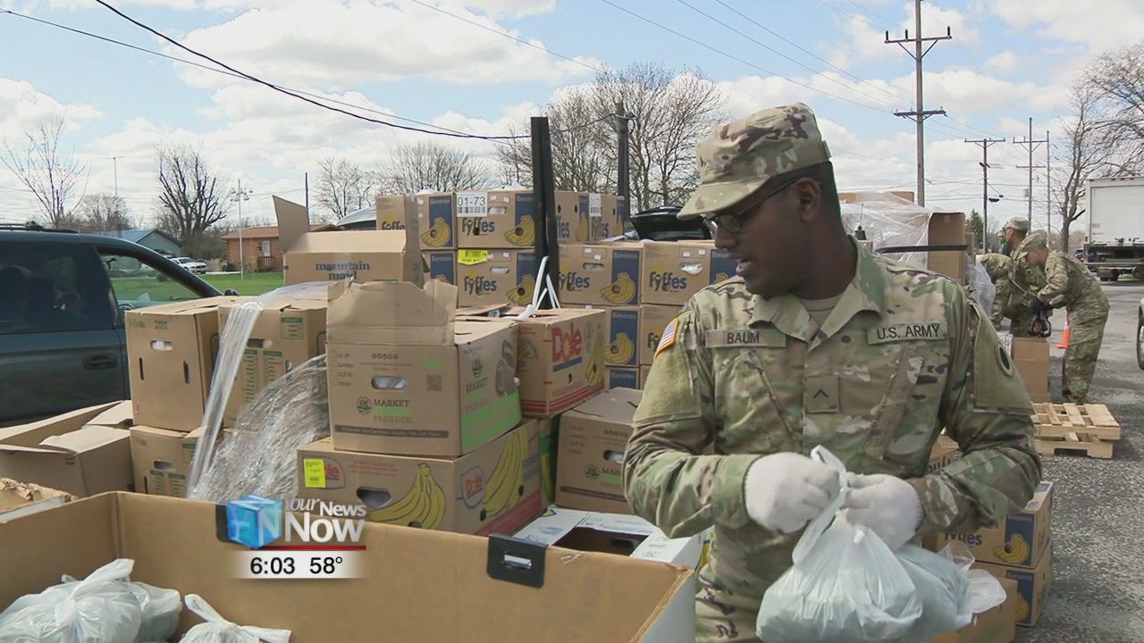 National Guard helps out with West Ohio Food Bank's largest distribution in Hardin County